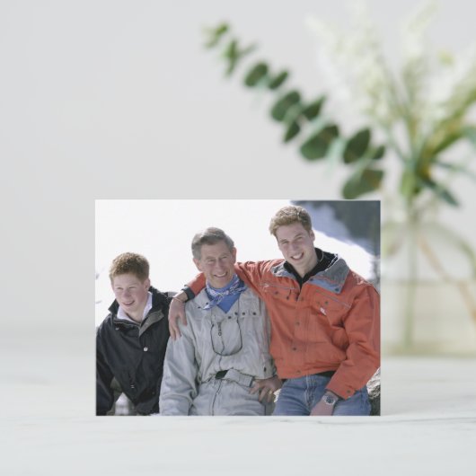 Princes Charles William Harry 2005 Briefkaart (Staand voorkant)