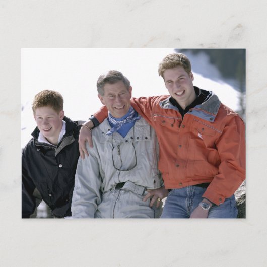 Princes Charles William Harry 2005 Briefkaart (Voorkant)
