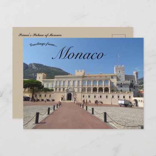 Princes Palace of Monaco Briefkaart (Voorkant / Achterkant)