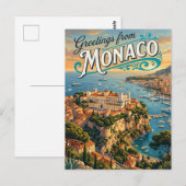 Prince's Palace van Monaco Monaco Briefkaart (Voorkant / Achterkant)