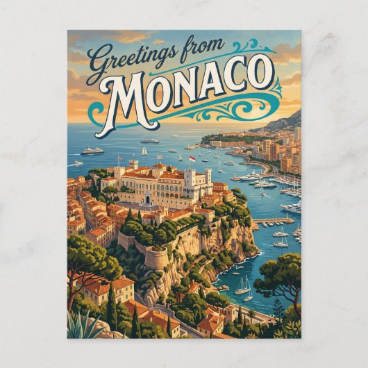 Prince's Palace van Monaco Monaco Briefkaart (Voorkant)