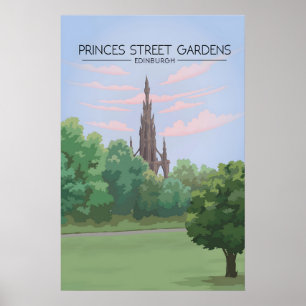 Princes Street Gardens Edinburgh Reisposter Poster