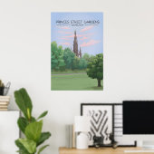 Princes Street Gardens Edinburgh Reisposter Poster (Thuiskantoor)