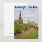 Princes Street Gardens, Edinburgh, Schotland (Voorkant / Achterkant)