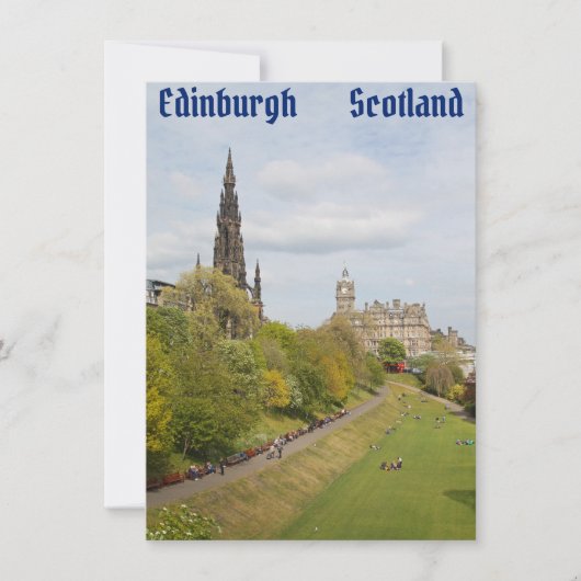 Princes Street Gardens, Edinburgh, Schotland (Voorkant)