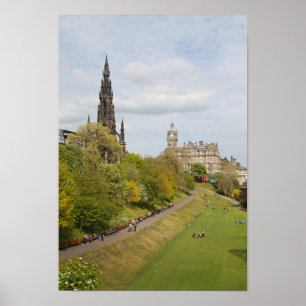 Princes Street Gardens, Edinburgh, Schotland Poster