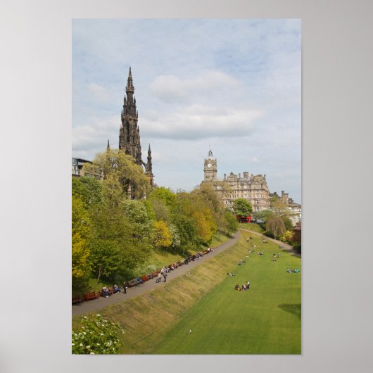 Princes Street Gardens, Edinburgh, Schotland Poster (Voorkant)