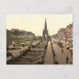 Princes Street, het Castle en Scott Monument Briefkaart
