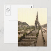 Princes Street, het Castle en Scott Monument Briefkaart (Voorkant / Achterkant)