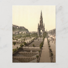 Princes Street, het Castle en Scott Monument Briefkaart