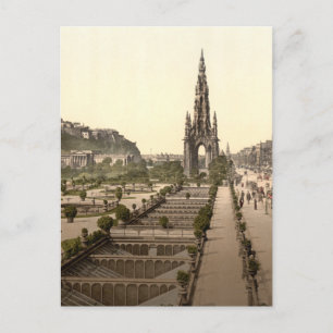Princes Street, het Castle en Scott Monument Briefkaart