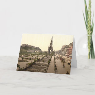 Princes Street, het Castle en Scott Monument Kaart