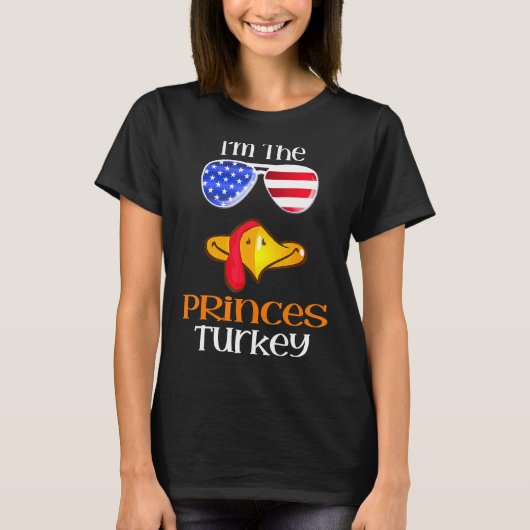 Princes Turkije Gezicht Thanksgiving Amerikaanse V T-shirt (Voorkant)