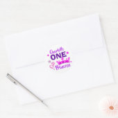 Princess 1st Birthday Girls Cute Personalized Ronde Sticker (Envelop)