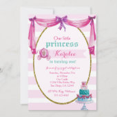 Princess 1st Birthday Party Invitation Kaart (Voorkant)