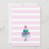Princess 1st Birthday Party Invitation Kaart (Achterkant)
