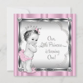 Princess 1st Birthday Party Kaart (Voorkant)