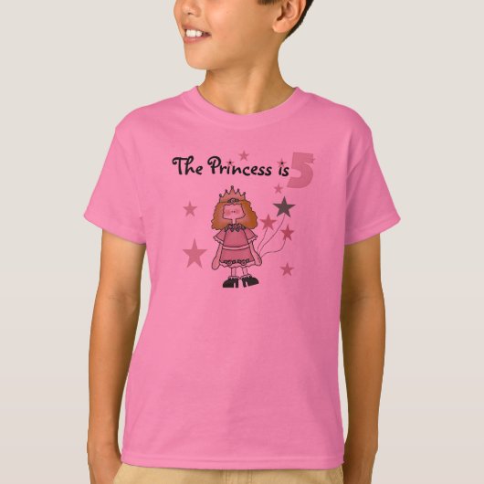 Princess 5th Birthday T-shirt (Voorkant)
