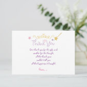 PRINCESS Aangepaste verjaardagsfeest THANKSYOU KAA Bedankkaart (Staand voorkant)