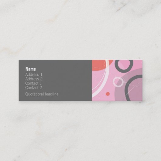Princess Abstract Profile Card Mini Visitekaartje (Voorkant)