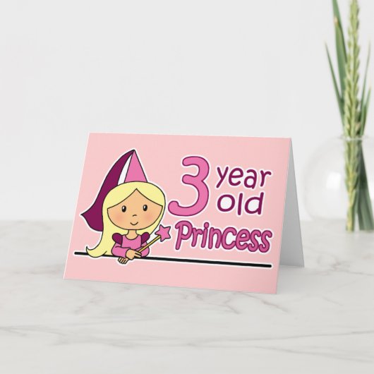 Princess Age 3 Kaart (Voorkant)