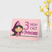 Princess Age 3 Kaart (Gele Bloem)