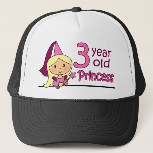 Princess Age 3 Trucker Pet (Voorkant)