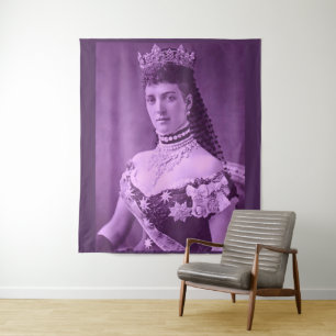 Princess Alexandra van Denemarken in lavender Wandkleed
