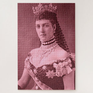 Princess Alexandra van Denemarken in roze Legpuzzel