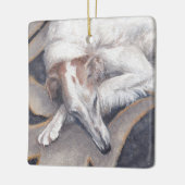 Princess Alia Borzoi Dog Art Square Ornament (Links)