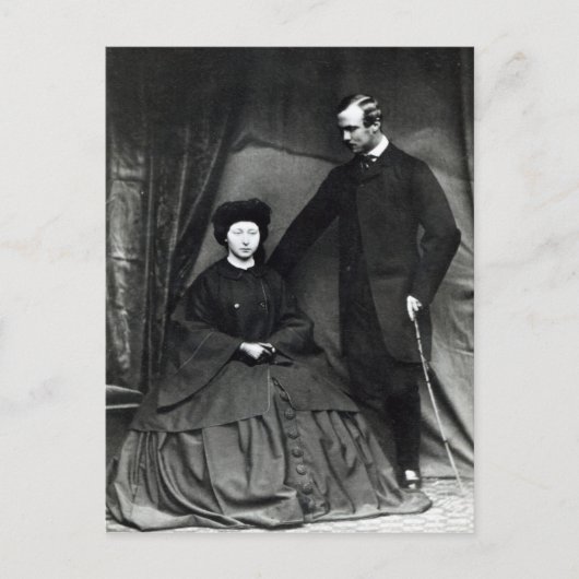Princess Alice en Prince Ludwig van Hesse, 1860 Briefkaart (Voorkant)