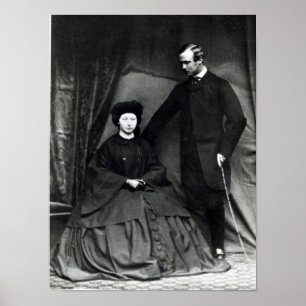 Princess Alice en Prince Ludwig van Hesse, 1860 Poster