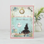 Princess Alice in het Vrijgezellenfeest Wonderland Kaart (Staand voorkant)