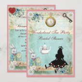 Princess Alice in het Vrijgezellenfeest Wonderland Kaart (Voorkant / Achterkant)