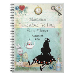 Princess Alice in Wonderland Baby shower Guestbook Notitieboek