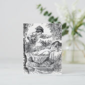 Princess alseep in Bed in Forest Prince Briefkaart (Staand voorkant)