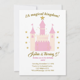 Princess and Castle Birthday Invitation | "Childre Kaart