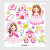 Princess and Fairytale stickers - set van 16 (Vel)