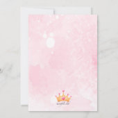 Princess and her Unicorn Birthday Party Kaart (Achterkant)