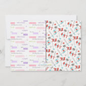 Princess and Knight Birthday Party Invitation Kaart (Achterkant)