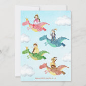 Princess and Knight Magical Dragon Kids Birthday Kaart (Achterkant)
