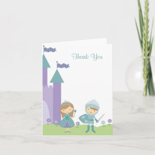 Princess and Knight Note Card Bedankkaart