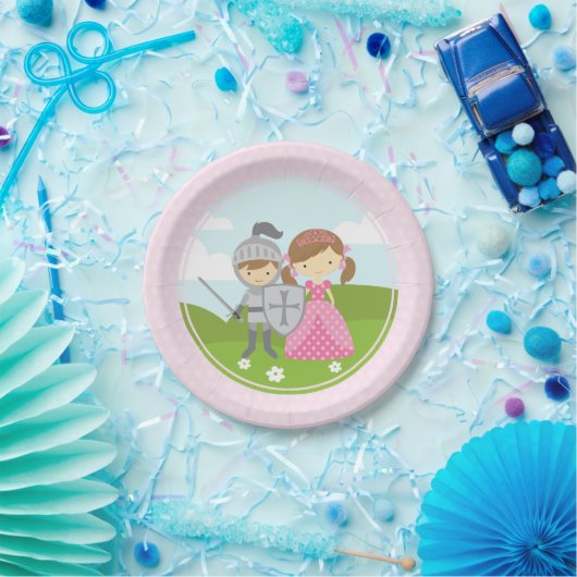 Princess and Knight party borden Papieren Bordje (Feest)