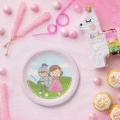Princess and Knight party borden Papieren Bordje (Feest)