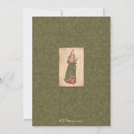 Princess and Knight Party Invitation Kaart (Achterkant)