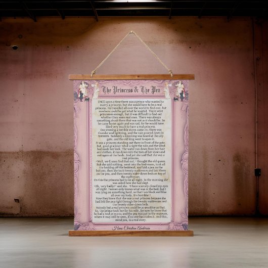 Princess and Pea Story Hans Christelijk Andersen Hangend Wandkleed