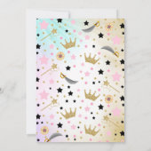 Princess and Pirate Birthday Invitation Kaart (Achterkant)