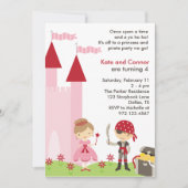 Princess and Pirate Invitation Kaart (Voorkant)