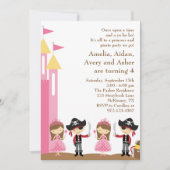 Princess and Pirate Invitation Kaart (Voorkant)