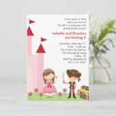 Princess and Pirate Invitation Kaart (Staand voorkant)